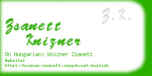 zsanett knizner business card